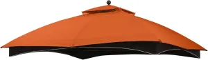 MASTERCANOPY Replacement Canopy Top for Lowe's Allen Roth 10x12 Gazebo #GF-12S004B-1 (Rust Red)