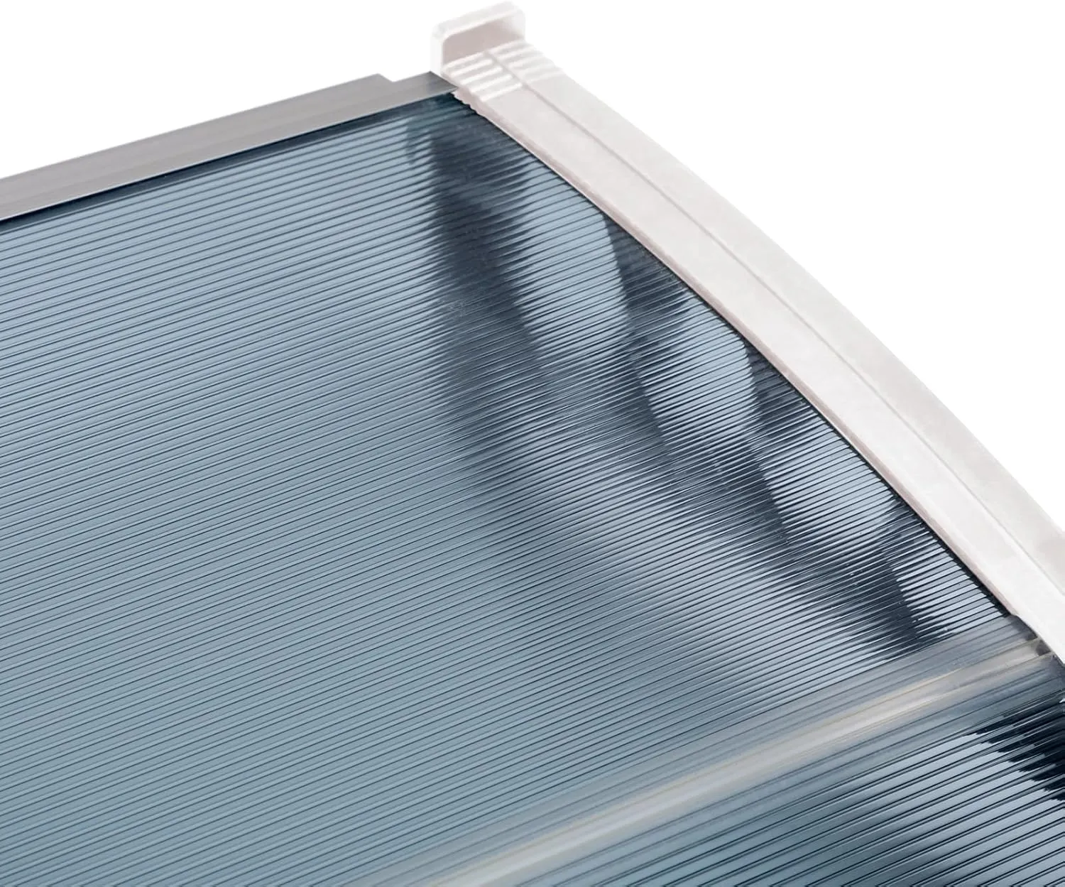 MATICO 47.2" Outdoor Clear Door Awning Patio Window Cover Polycarbonate Rain & Snow Protection, Modern Hollow Sheet with UV Protection Cover, Window Door Awning Canopy,Transparent/Black-Edge