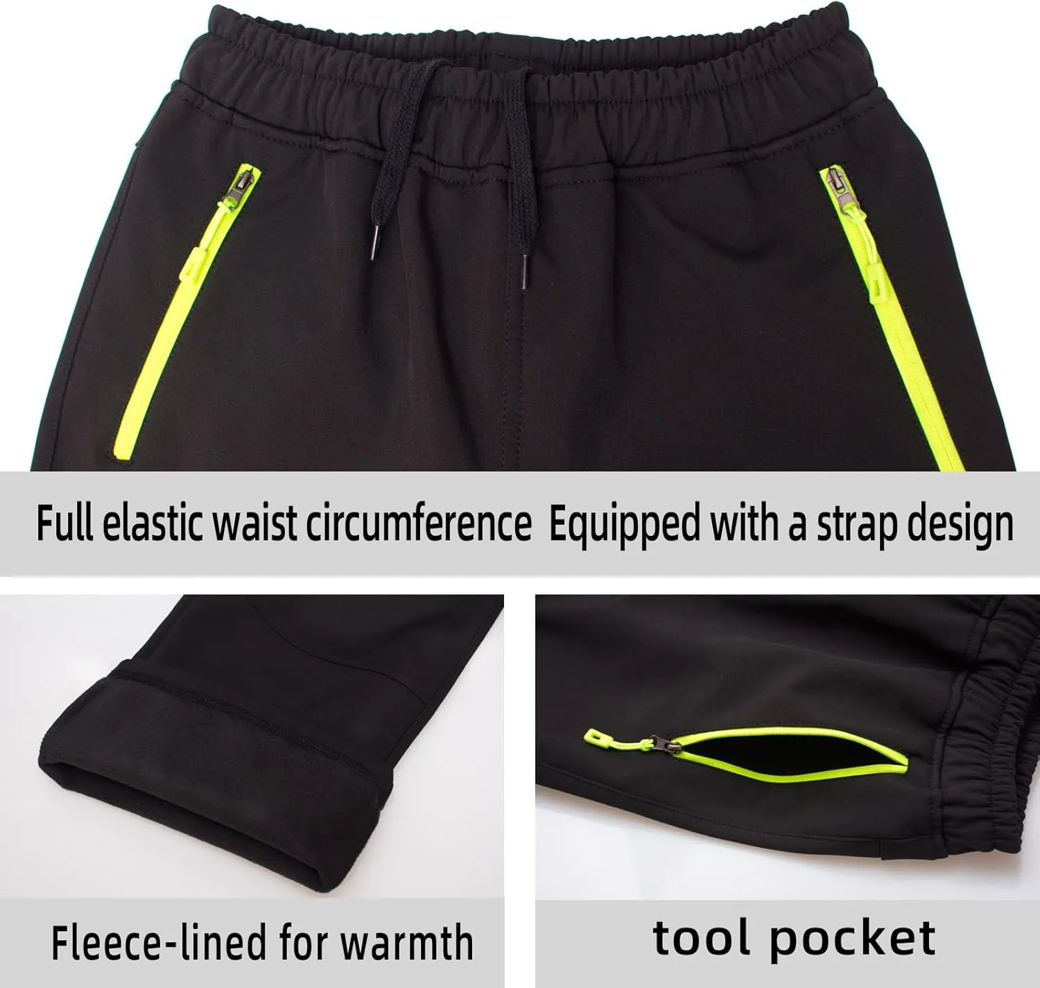 MEILONGER Boys Girls Softshell Hiking Pants Fleece Lined Skiing Snow Pants Kids Outdoor Trousers