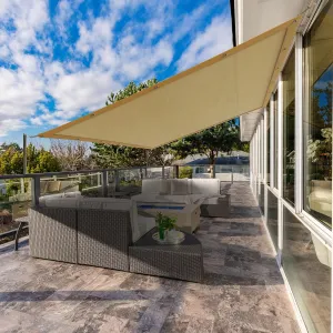 MEKKAPRO Sun Shade Sail 12' x10' - UV Blocking Outdoor Shades for Patio, Porch, Garden, Balcony, Shade Canopy - 12x10 Ft (3.6x3 m) Size, Includes Installation String