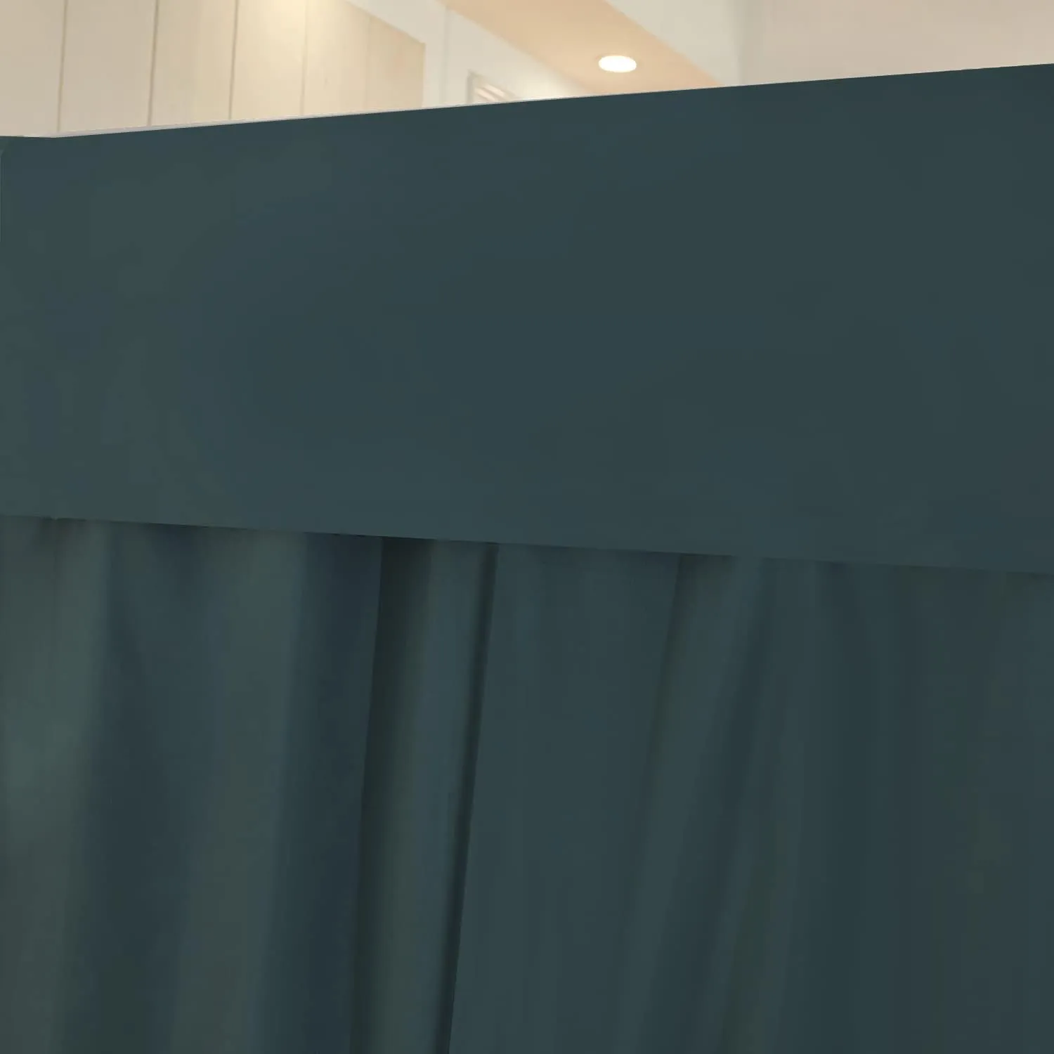 Mengersi Four Corner Post Bed Canopy Bed Curtains Sheer Canopy Bedroom Decoration Lightproof Windproof (King, Dark Green)