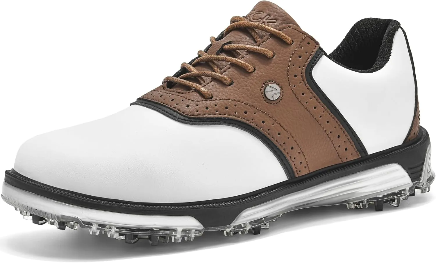 Mens Golf Shoes Traditions Fixed Nailless Sole Waterproof Spikeless Size 7.5-14