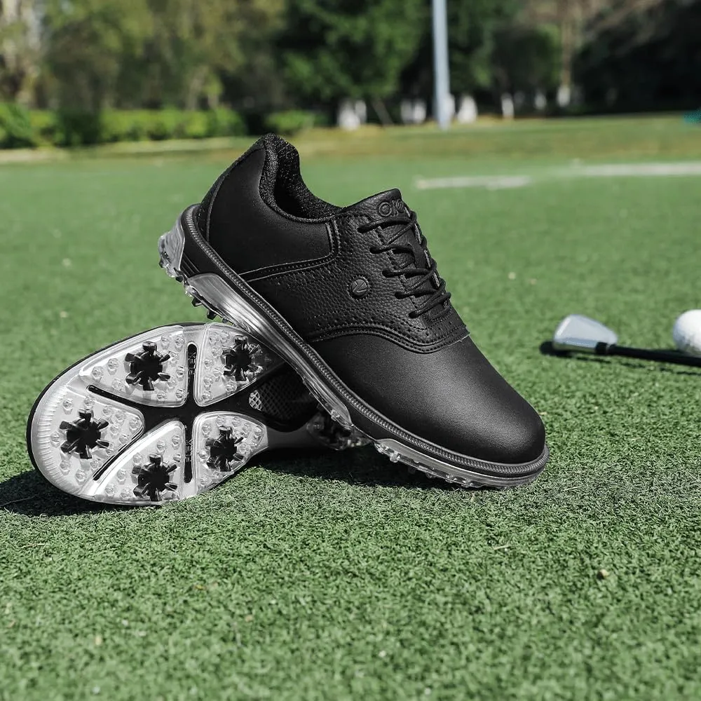 Mens Golf Shoes Traditions Fixed Nailless Sole Waterproof Spikeless Size 7.5-14