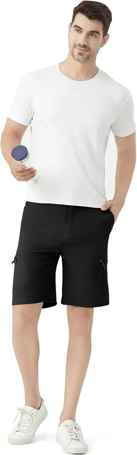 Men's Hiking Cargo Shorts 9" Stretch Quick-Dry Lightweight Outdoor Work Shorts with 6 Pockets for Casual Camping Fishing Golf