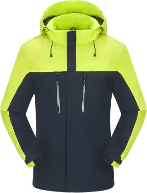 Men's Jacket with Hood Waterproof Windbreaker Lightweight Rainproof Jacket