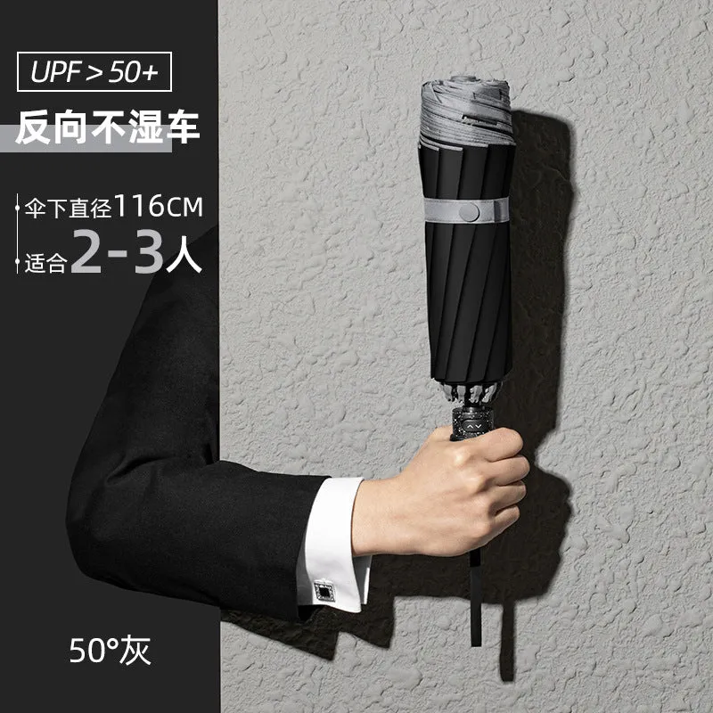 Men’s Large Folding Automatic Umbrella  UV & Windproof