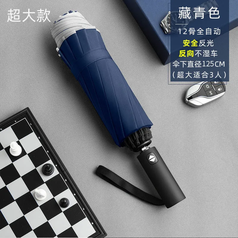 Men’s Large Folding Automatic Umbrella  UV & Windproof