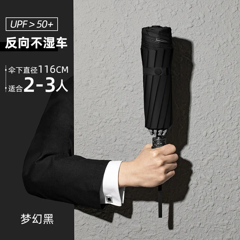 Men’s Large Folding Automatic Umbrella  UV & Windproof