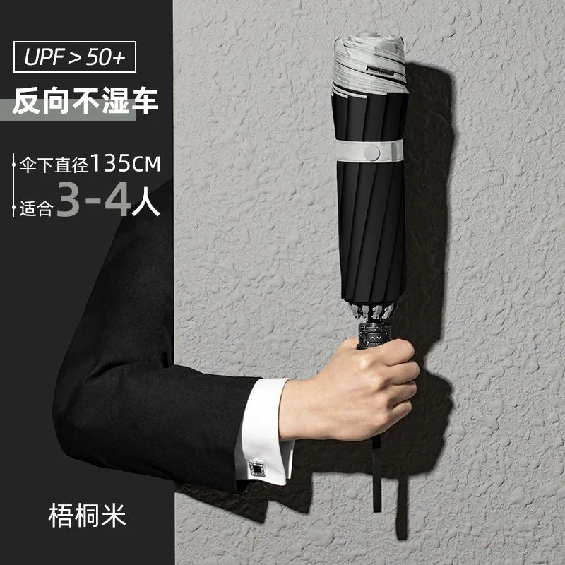 Men’s Large Folding Automatic Umbrella  UV & Windproof