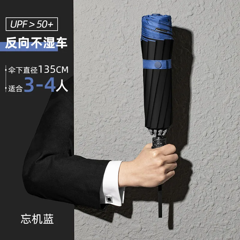 Men’s Large Folding Automatic Umbrella  UV & Windproof