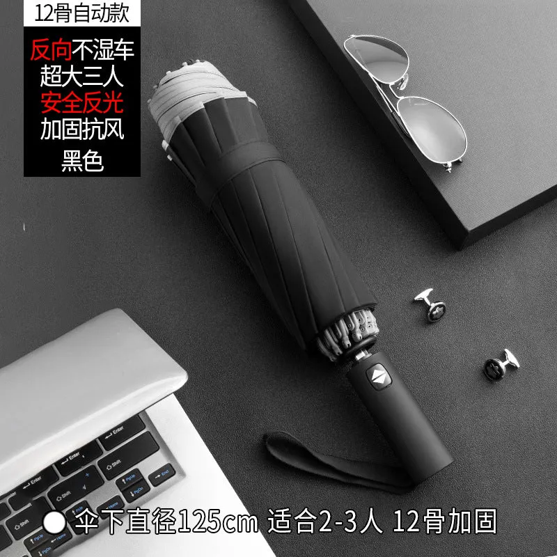Men’s Large Folding Automatic Umbrella  UV & Windproof
