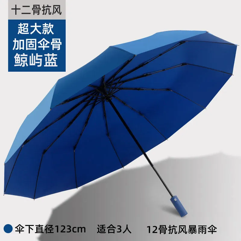 Men’s Large Folding Automatic Umbrella  UV & Windproof