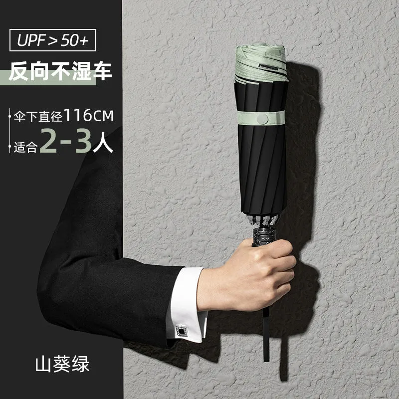 Men’s Large Folding Automatic Umbrella  UV & Windproof