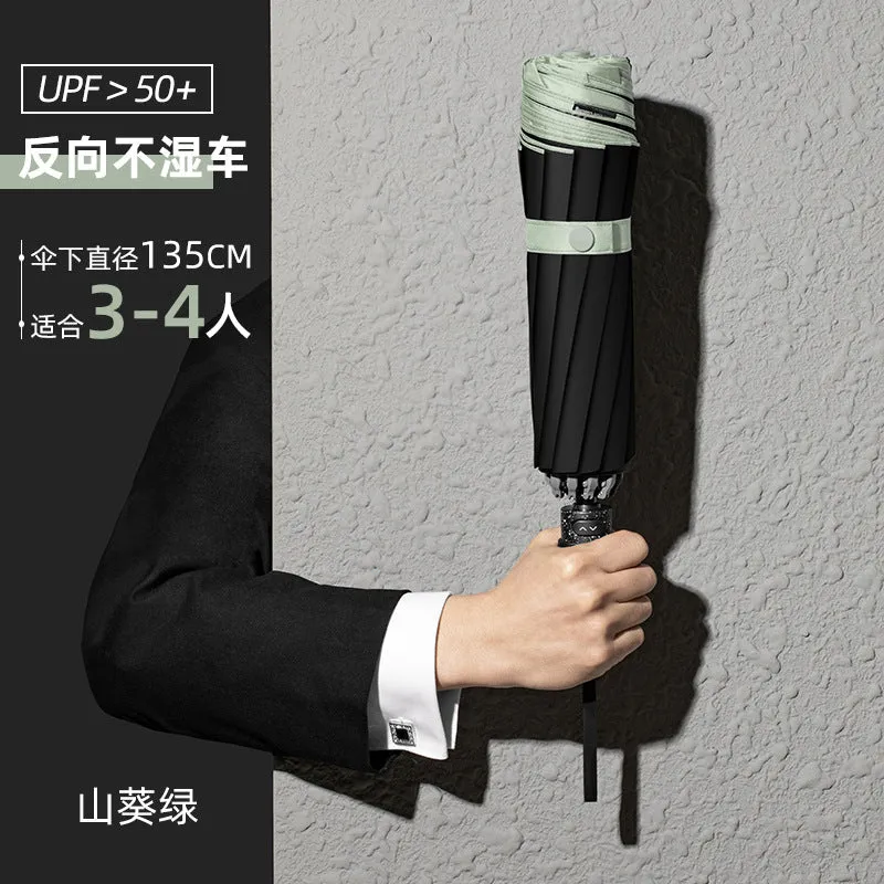 Men’s Large Folding Automatic Umbrella  UV & Windproof