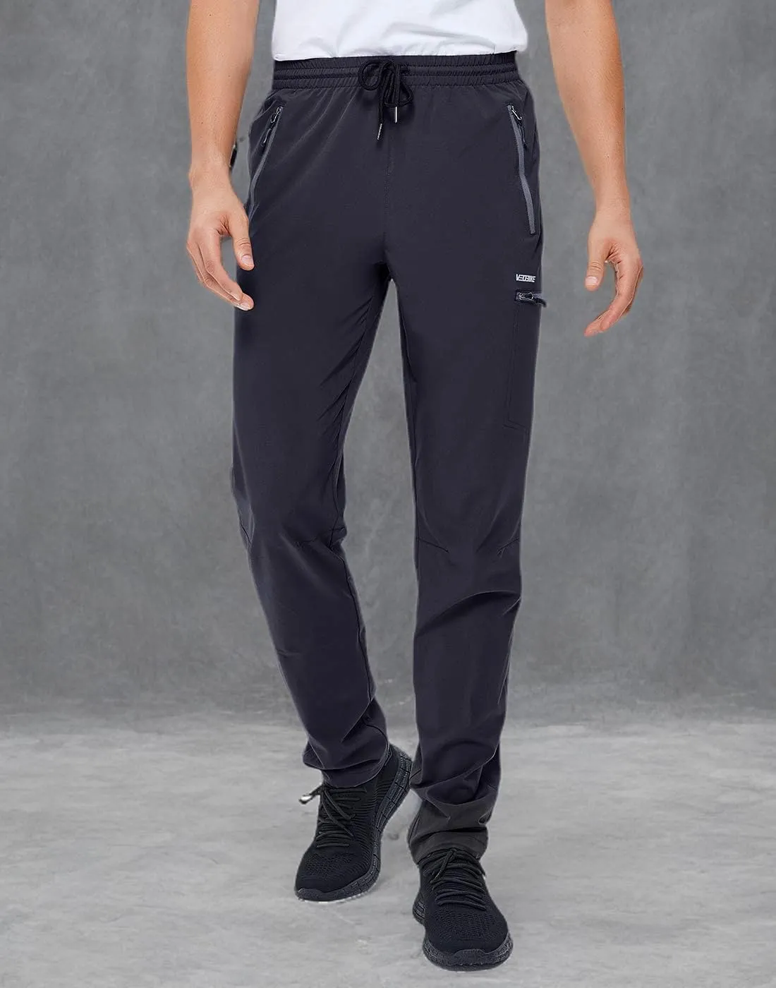Mens Stretch Hiking Pants Cargo Quick Dry Lightweight Water Resistant Outdoor Fishing Pants Adjustable Bottom Pockets