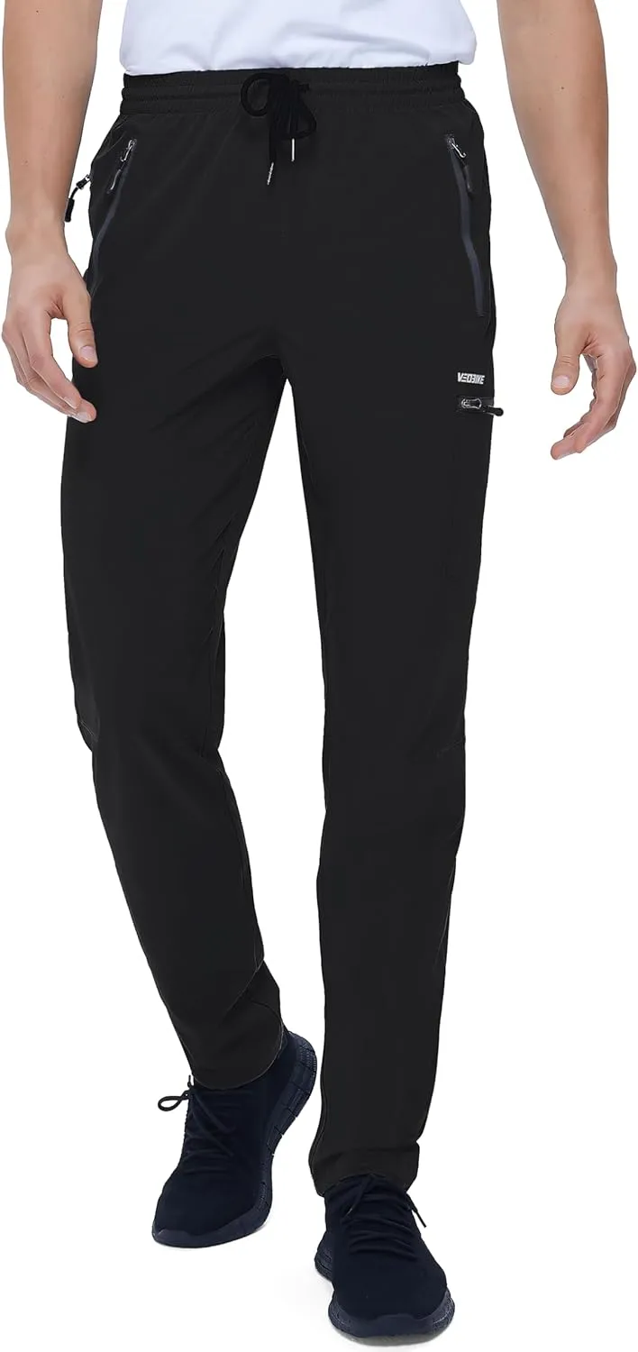 Mens Stretch Hiking Pants Cargo Quick Dry Lightweight Water Resistant Outdoor Fishing Pants Adjustable Bottom Pockets