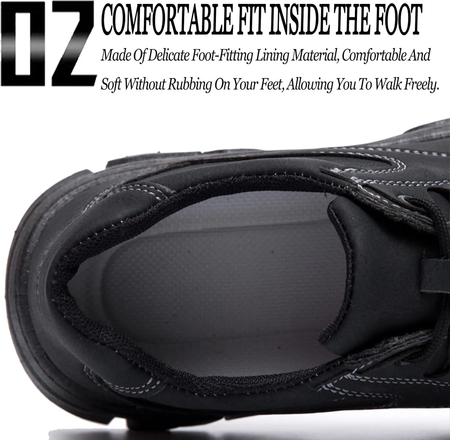 Men's Suede Lace up Non Slip Platform Hiking Shoes Low Top Comfortable Lightweight Waterproof Lug Sole Outdoor Sneakers for Camping Trekking Adventure Work Shoes