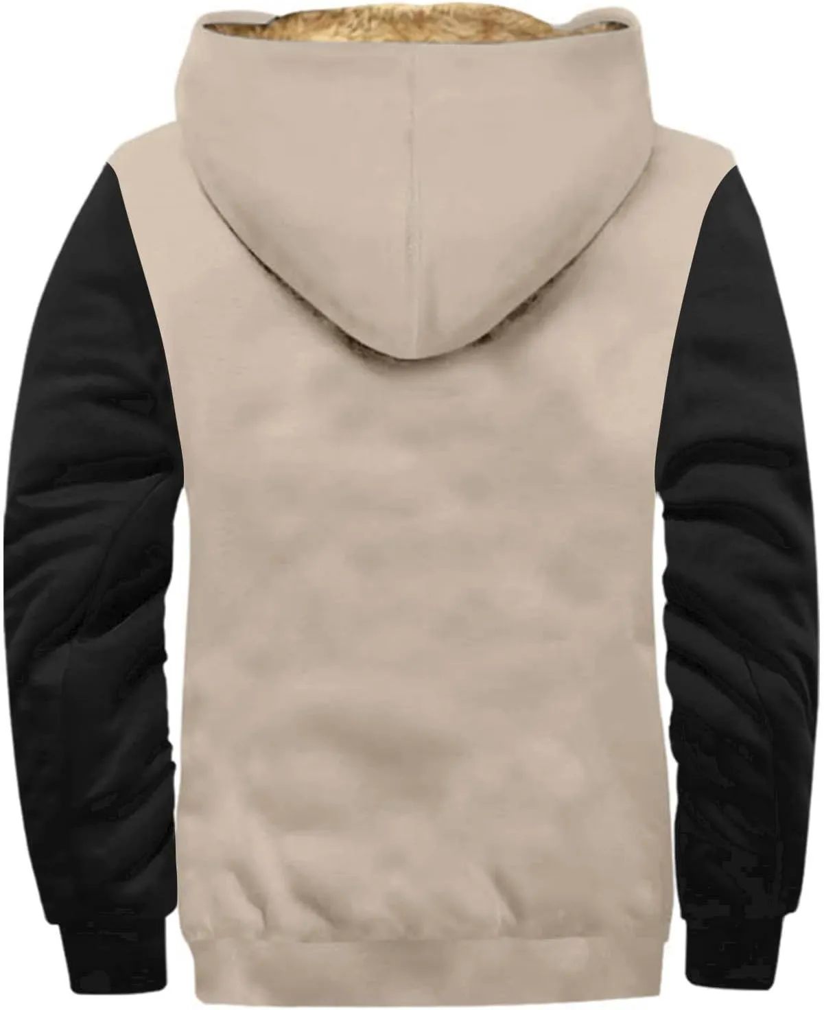 Mens Winter Coat Sherpa Lined Hoodie Jackets Zip Up Long Sleeve Heavyweight Sweatshirt Warm Fleece Jacket, S-5XL