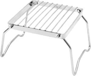 MERRYHAPY Mini Pocket Bbq Tools Stainless Steel Portable Grill Folding Design Versatile for Outdoor Activities