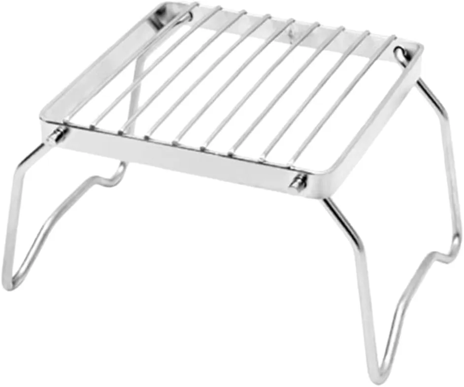 MERRYHAPY Mini Pocket Bbq Tools Stainless Steel Portable Grill Folding Design Versatile for Outdoor Activities