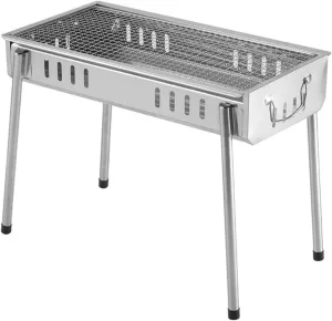 MERRYHAPY Stainless Steel Barbecue Grill Compact Portable Grill Tool Included Cooking Grid Bbq Rack Outdoor Cooking