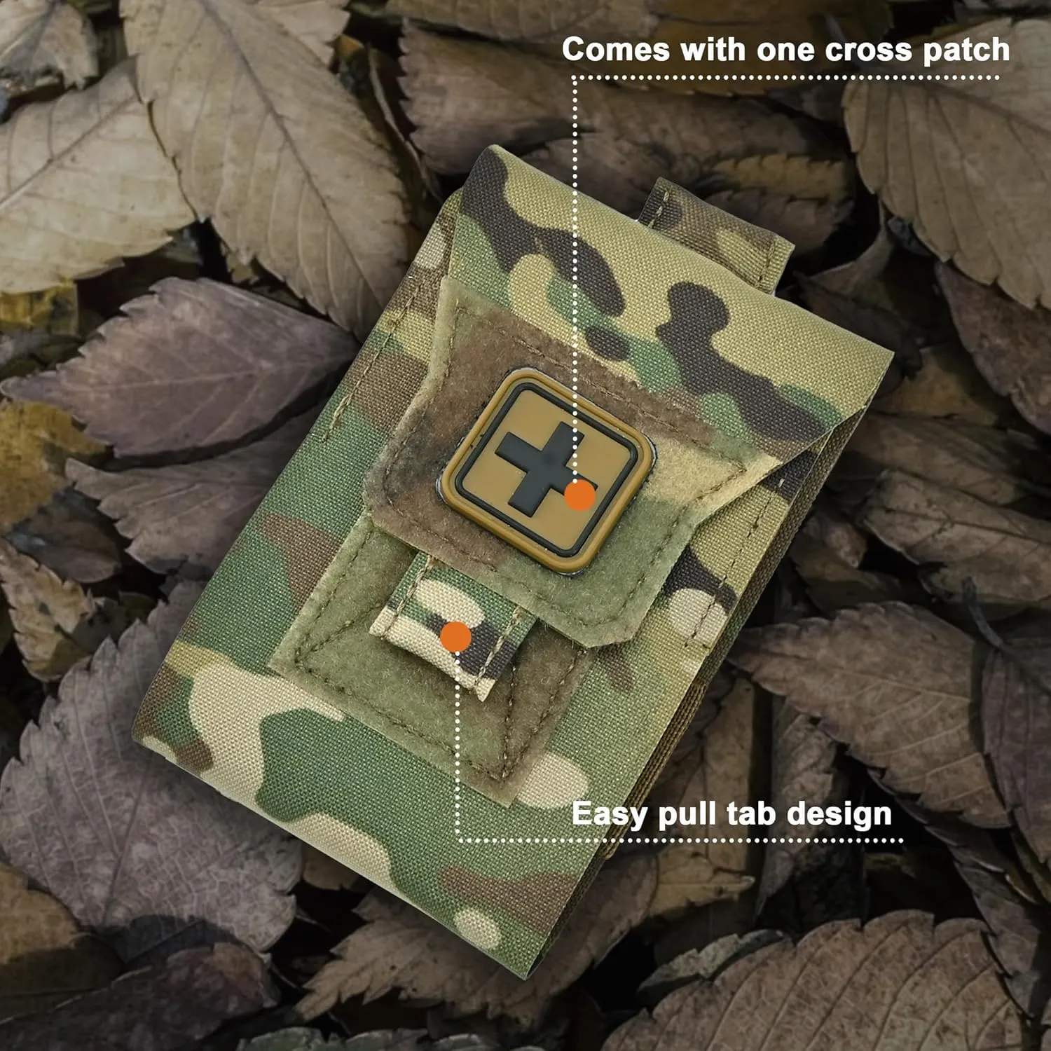 Mini IFAK Micro Trauma Pouch | Compact Empty EDC First Aid Organizer | Portable Stop Bleeding Supplies Pouch for Medic Gear & Survival Kits