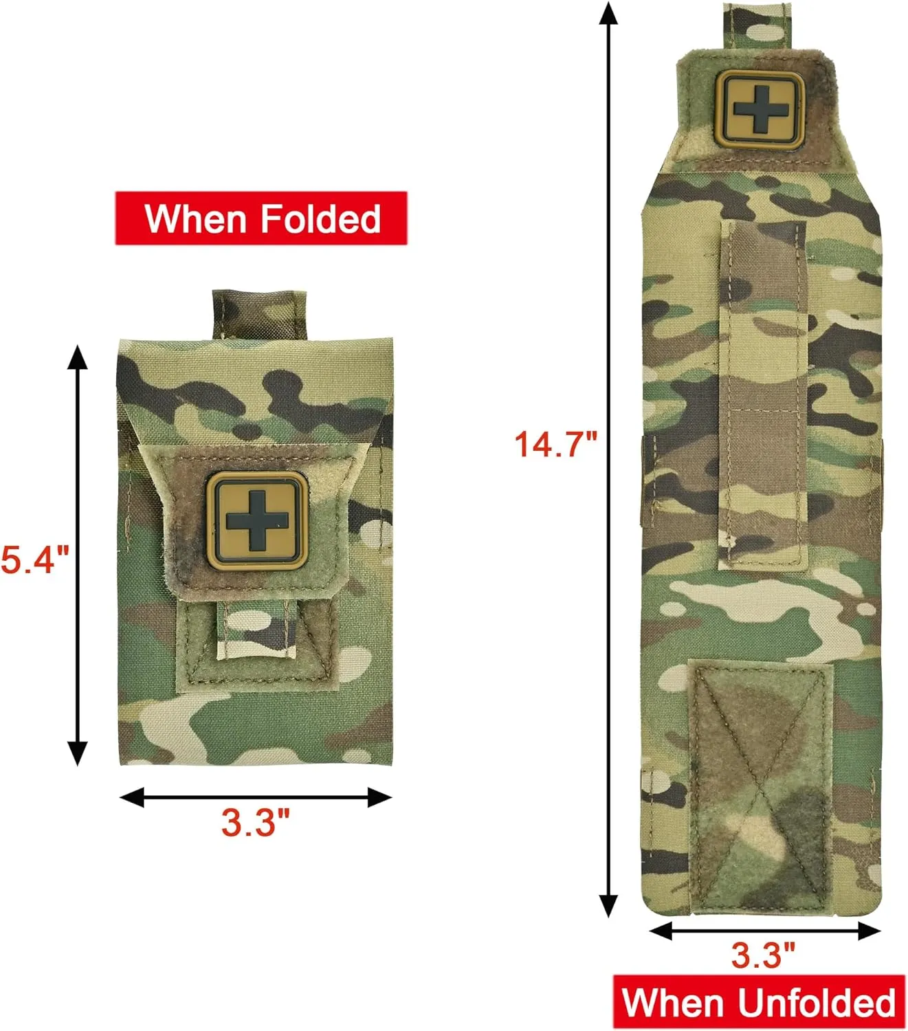 Mini IFAK Micro Trauma Pouch | Compact Empty EDC First Aid Organizer | Portable Stop Bleeding Supplies Pouch for Medic Gear & Survival Kits