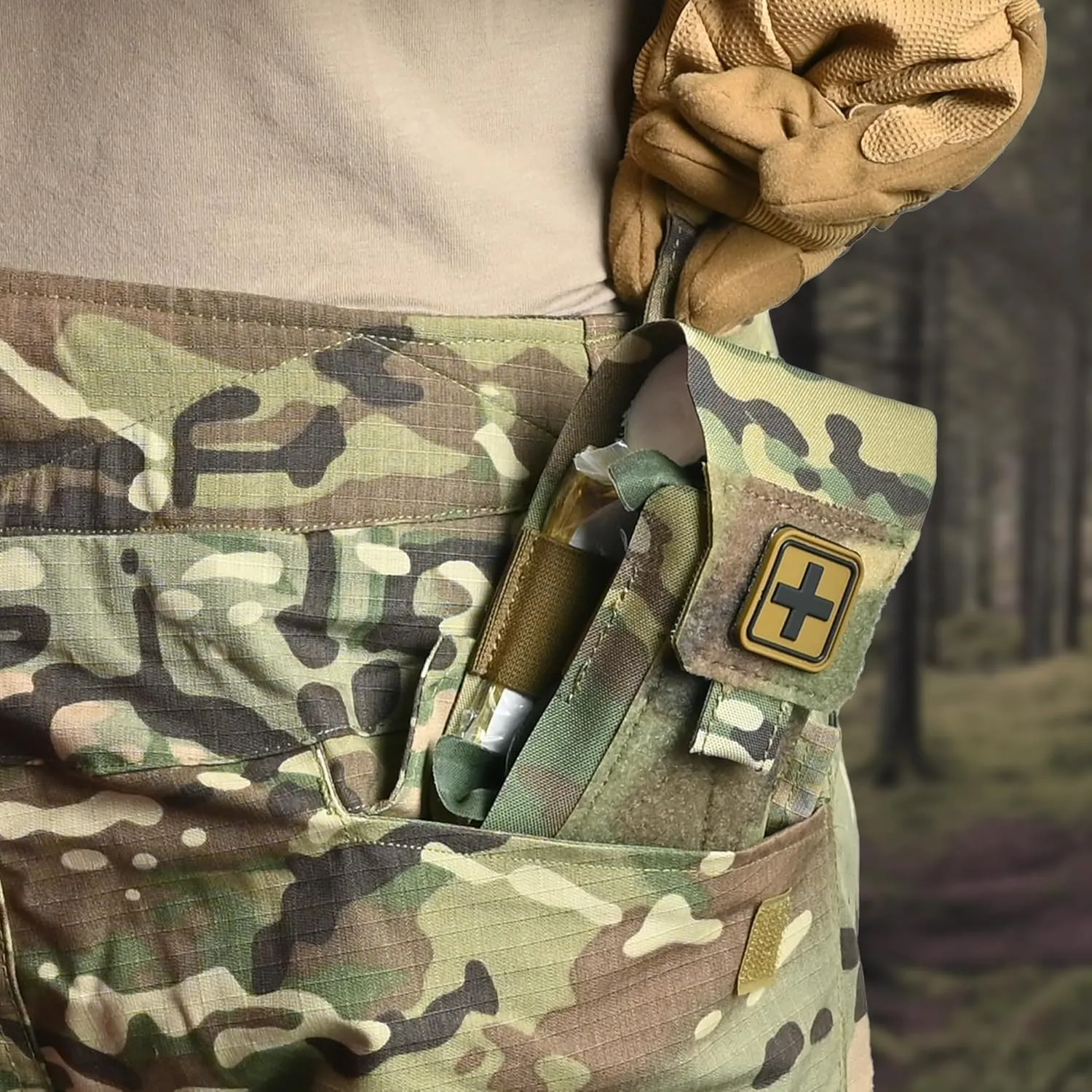 Mini IFAK Micro Trauma Pouch | Compact Empty EDC First Aid Organizer | Portable Stop Bleeding Supplies Pouch for Medic Gear & Survival Kits