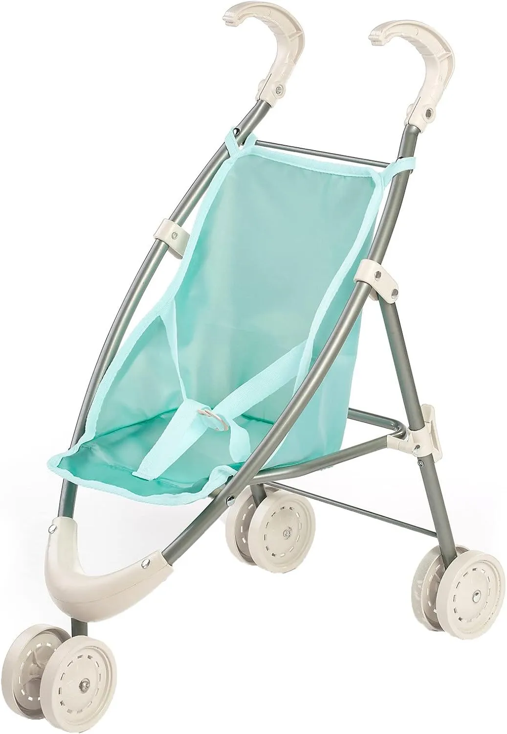Miniland Doll Stroller in Mint Color up to 15 inches Dolls. Folding Structure with Directional Wheel Made of Aluminum and Waterproof Fabrics