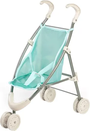 Miniland Doll Stroller in Mint Color up to 15 inches Dolls. Folding Structure with Directional Wheel Made of Aluminum and Waterproof Fabrics