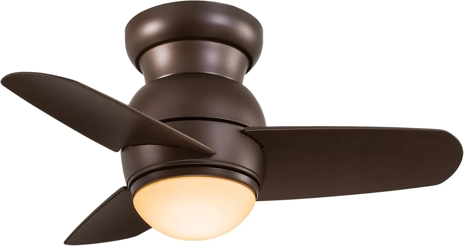 MINKA-AIRE F510L-ORB Spacesaver 26 Inch Small Ceiling Fan with Integrated 15W LED Light in Oil Rubbed Bronze Finish