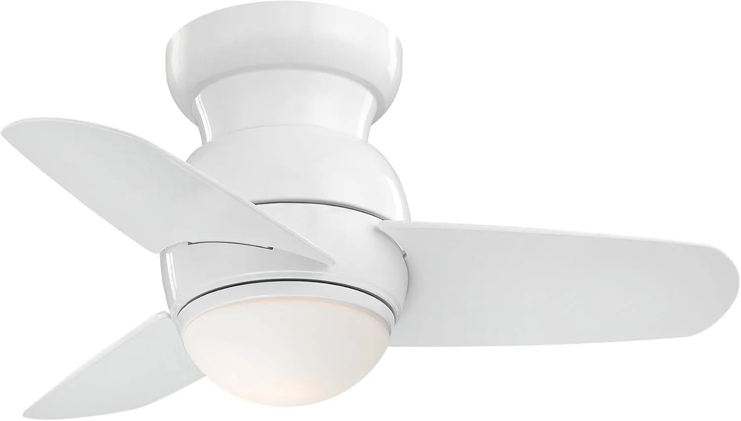 MINKA-AIRE F510L-WH Spacesaver 26 Inch Small Ceiling Fan with Integrated 15W LED Light in White Finish