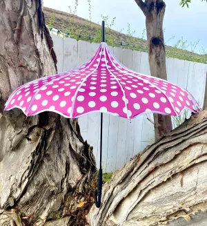 Miss Polka Pink Pagoda Umbrella | Blackout and Anti-UV