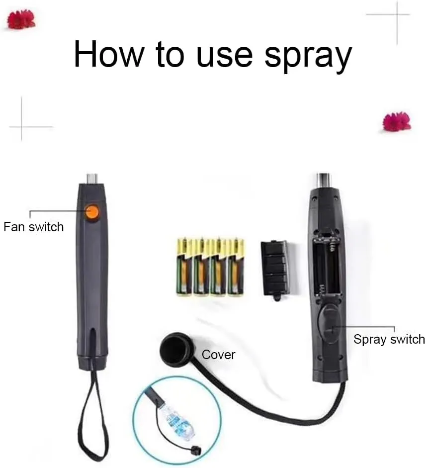 Misting Umbrella with Fan, 3-in-1 UV Blocking Misting Fan Umbrellas, Portable USB Rechargeable Cooling Umbrella with Mist Bottles for Outdoor, Beach, Hiking