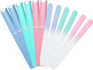 Molain Glass Nail File Set - 24pcs Fingernail Files with Case, Professional Nail Filer for Natural Nails, Crystal Nail Files for Women, Perfect Nail Kit for Manicure & Pedicure