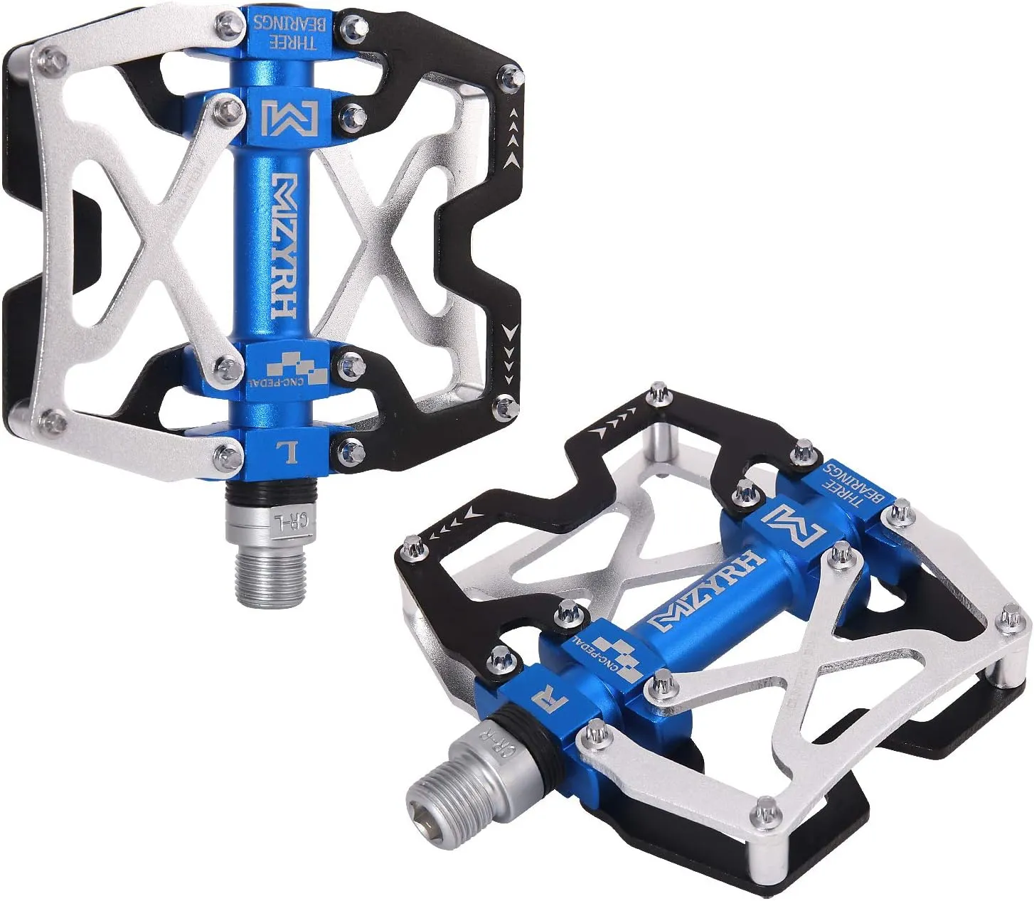 Mountain Bike Pedals, Ultra Strong Colorful CNC Machined 9/16" Cycling Sealed 3 Bearing Pedals