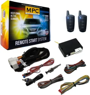 MPC Complete 2-Way Remote Start Kit Compatible with Scion tC 2011-2016 G-Key - with T-Harness - Firmware Preloaded - (2) Extended Range 4-Button 2-Way Remotes - Up to 3,000 ft