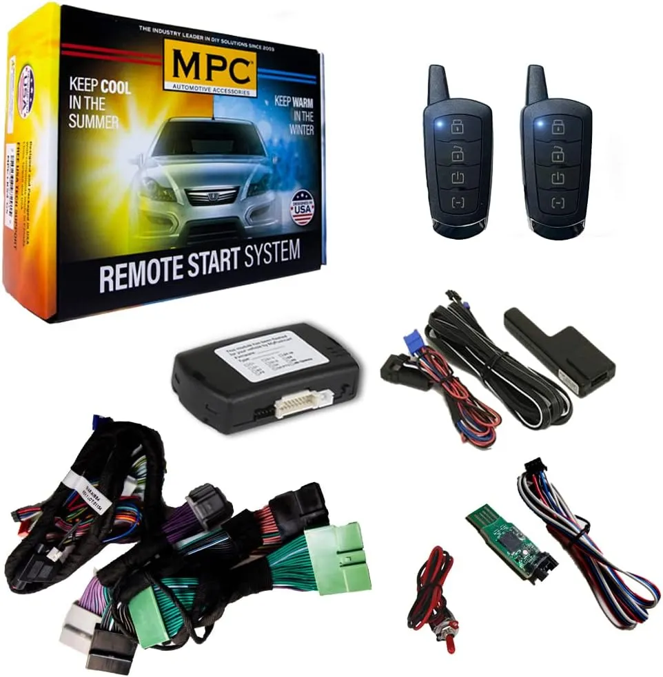 MPC Plug-n-Play Remote Start Kit Compatible with Infiniti JX35 2013-2014 - Push-to-Start - Includes (2) 4-Button 2-Way Extended Range Remotes - Up to 1,500 ft - Plugin T-Harness - USA Tech Support