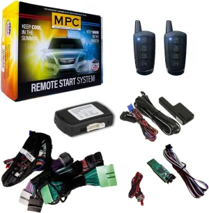MPC Plug-n-Play Remote Start Kit Compatible with Infiniti JX35 2013-2014 - Push-to-Start - Includes (2) 4-Button 2-Way Extended Range Remotes - Up to 1,500 ft - Plugin T-Harness - USA Tech Support