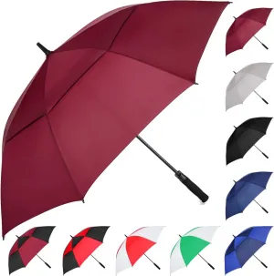 MRTLLOA 54/62/68/72 Inch Automatic Open Golf Umbrella, Extra Large Oversize Double Canopy Vented Windproof Waterproof Stick Umbrellas for Rain