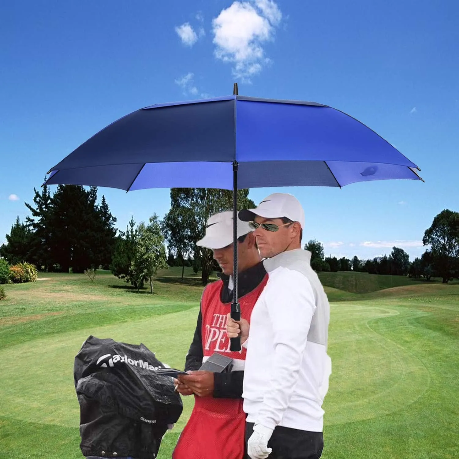 MRTLLOA 54/62/68/72 Inch Automatic Open Golf Umbrella, Extra Large Oversize Double Canopy Vented Windproof Waterproof Stick Umbrellas for Rain
