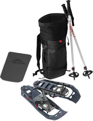 MSR Evo Trail Snowshoe Kit with Trekking Poles and Seat-Cushion Backpack