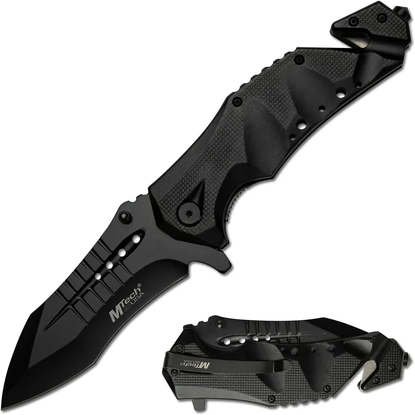 MTech USA MT-A845BK SPRING ASSISTED KNIFE, 5" Closed, Black Blade