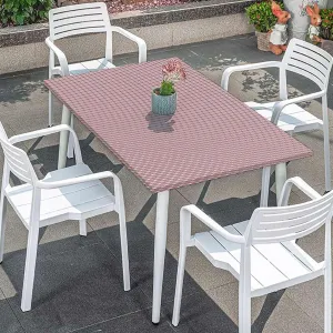 Multicolor Folding Table Cover Bicolor Stripes Medieval Contrast Fitted Tablecloth Elastic Edge Table Cloth for Party Dining Home Picnic Harbour Stripe Fits up 4 Foot Tables