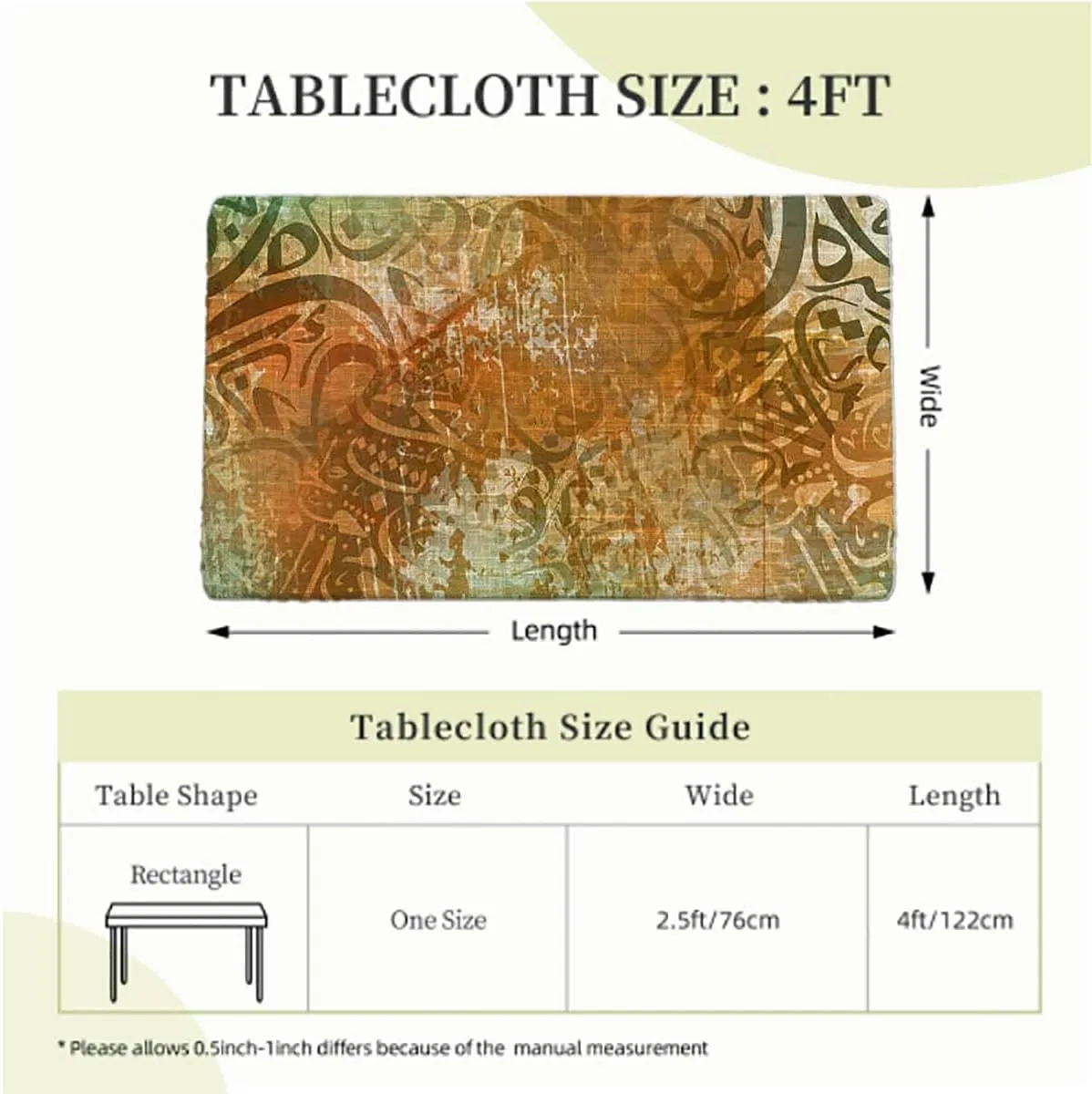 Multicolor Tablecloth for Folding Table Contemporary Style Spotted Abstract Elastic Oilproof Waterproof Tablecloth Colorful Funky Fits up 4 Foot Tables