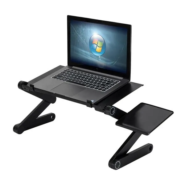 Multifunctional Portable Folding Table with Fan & Mouse Plate