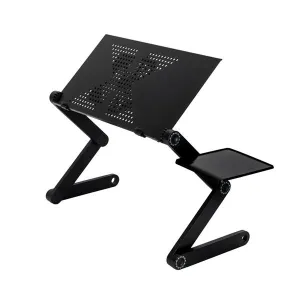 Multifunctional Portable Folding Table with Fan & Mouse Plate