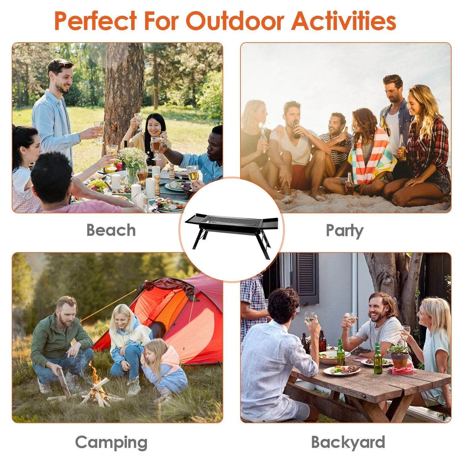 Must-have item Grill Stainless Exclusive event Steel Charcoal Folding