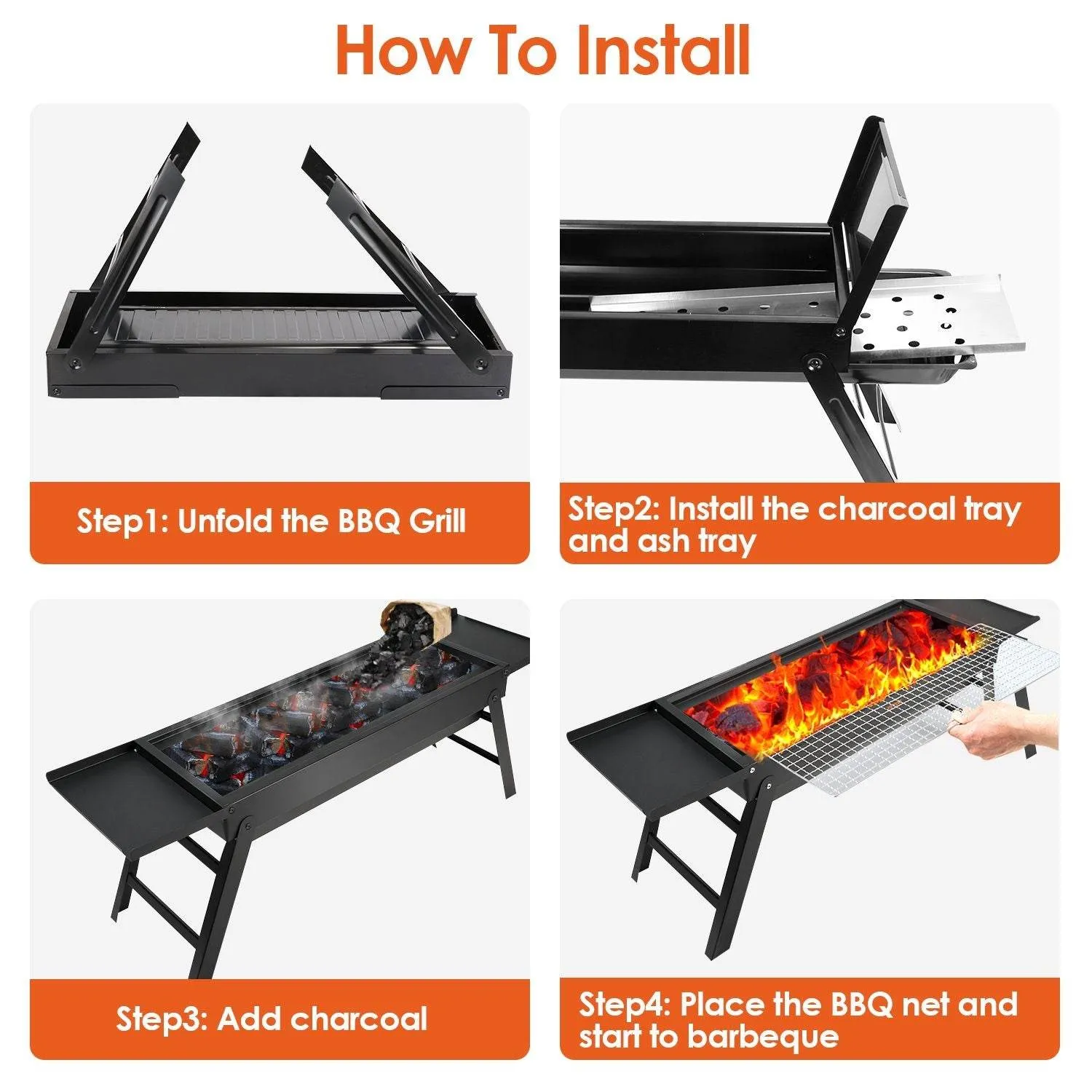 Must-have item Grill Stainless Exclusive event Steel Charcoal Folding