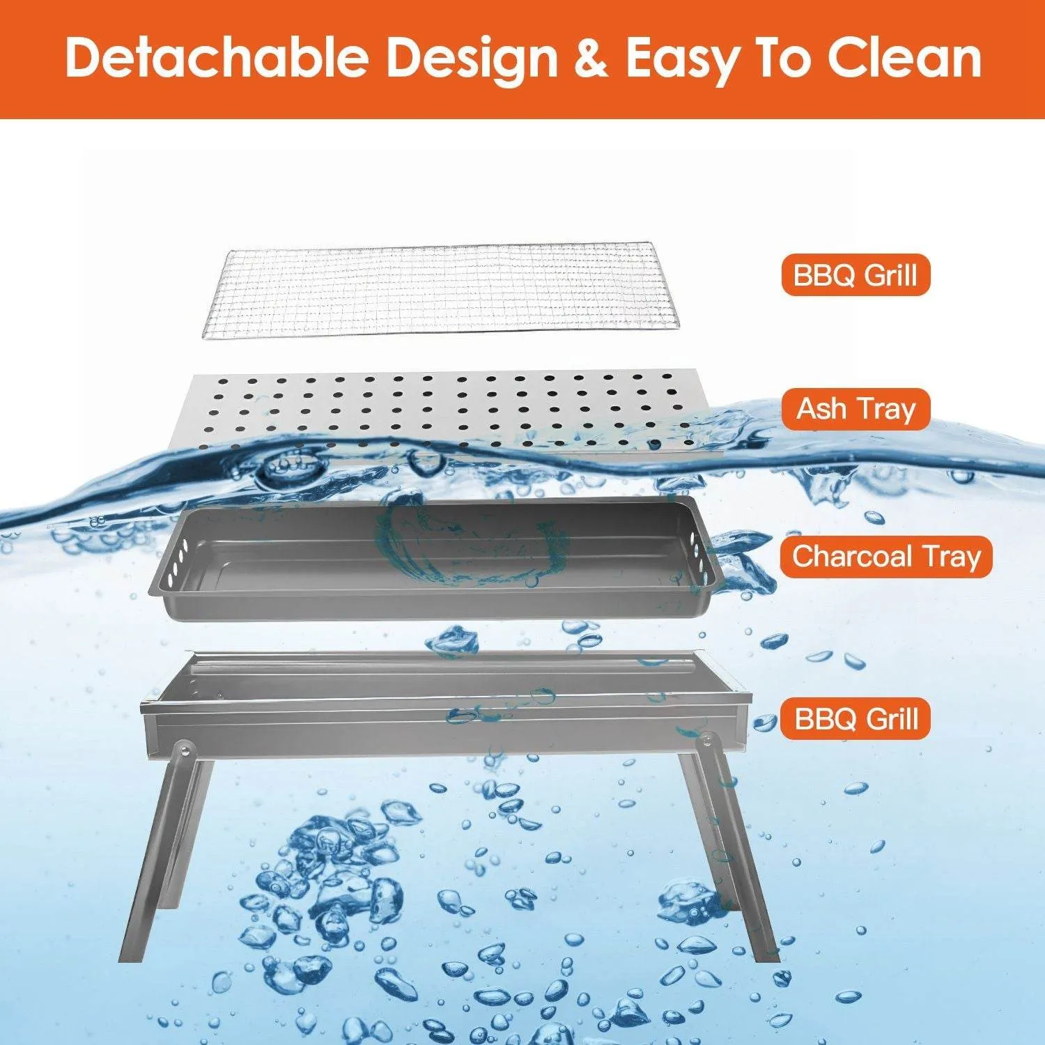 Must-have item Grill Stainless Exclusive event Steel Charcoal Folding